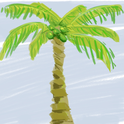 Palm Tree Amidst Grayish Sky